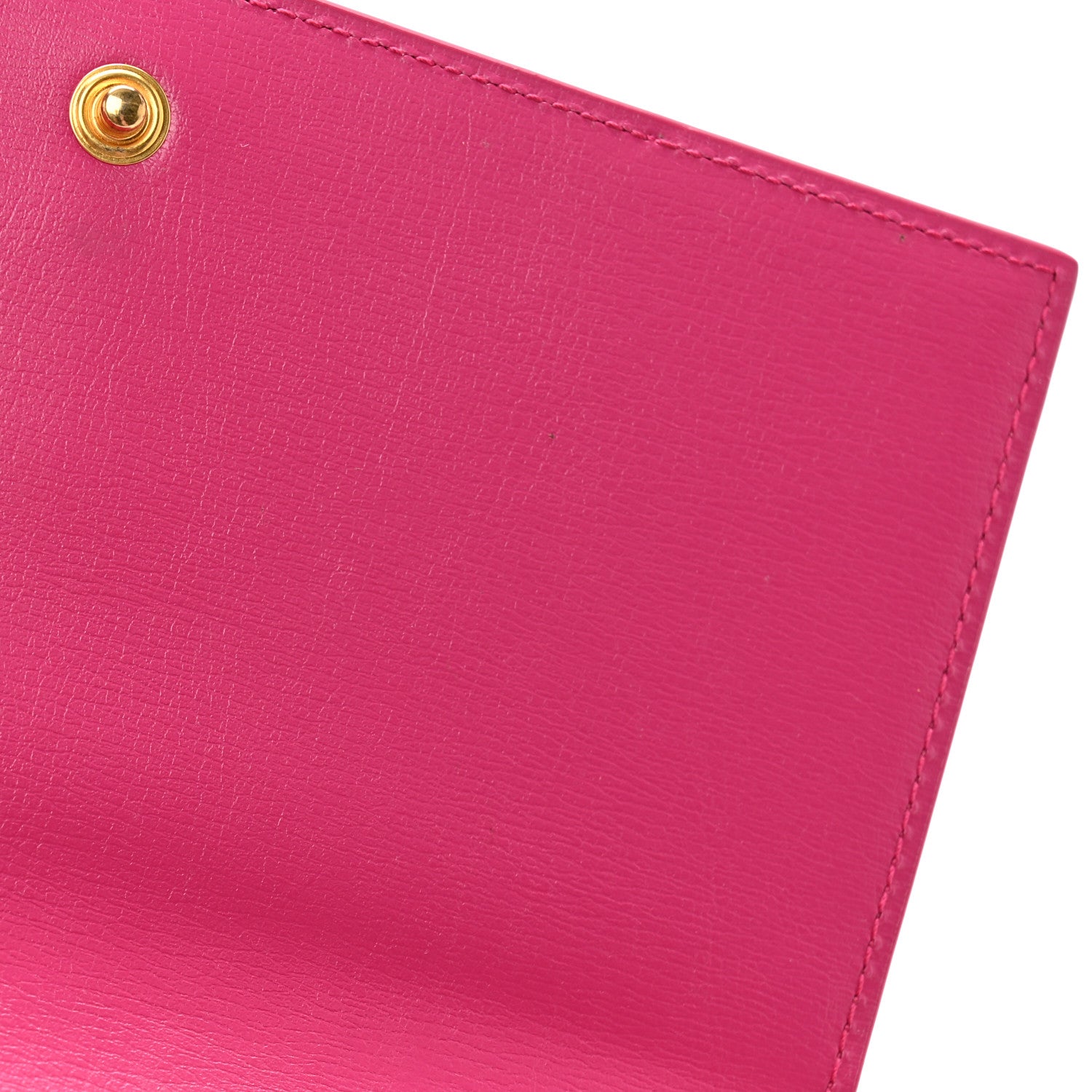 Saint Laurent Smooth Calfskin Monogram Phone Holder Crossbody Fuchsia Couture 12 of 15