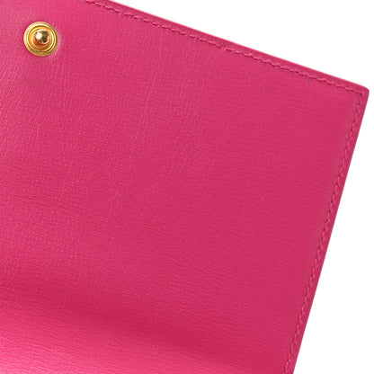 Saint Laurent Smooth Calfskin Monogram Phone Holder Crossbody Fuchsia Couture 12 of 15