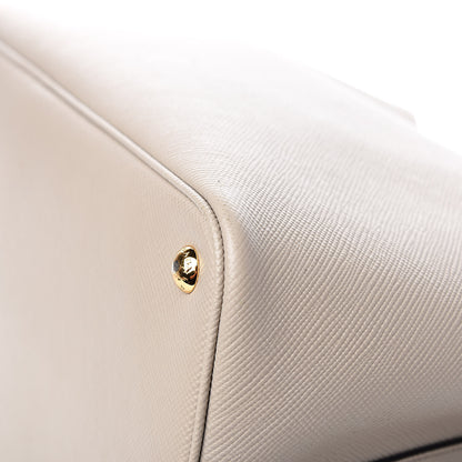 Prada Saffiano Cuir Large Double Bag Pomice 13 of 14