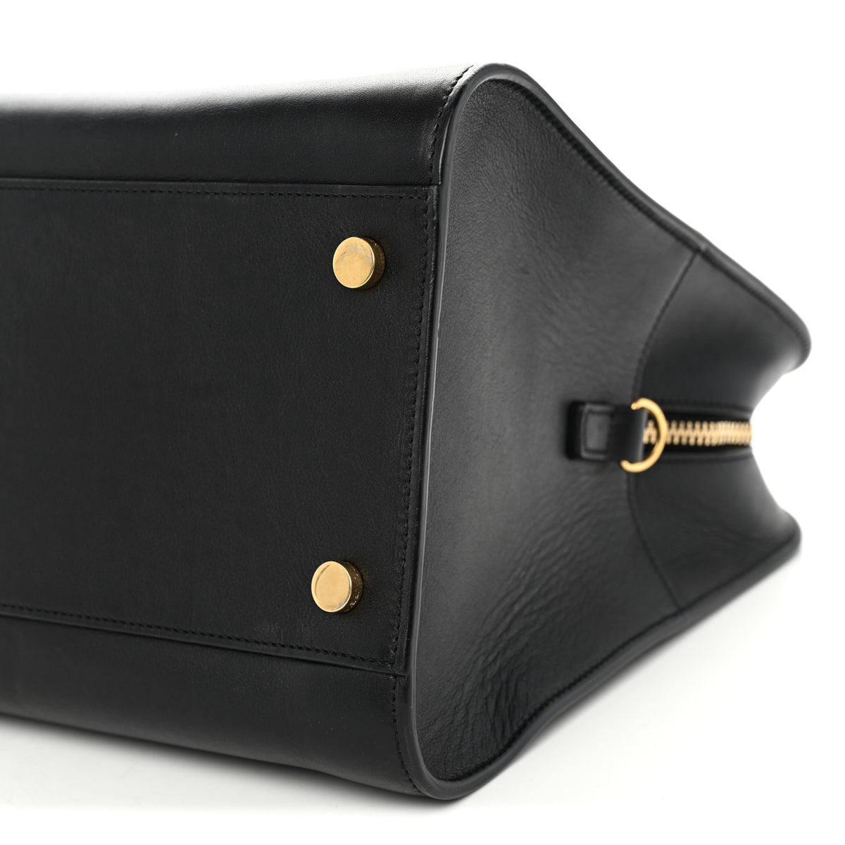 Saint Laurent Smooth Calfskin Medium Monogram Cabas Black 10 of 11