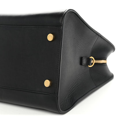 Saint Laurent Smooth Calfskin Medium Monogram Cabas Black 10 of 11