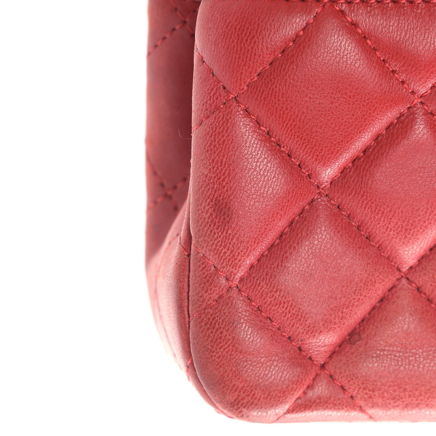 Chanel Lambskin Quilted Extra Mini Rectangular Flap Red 17 of 18