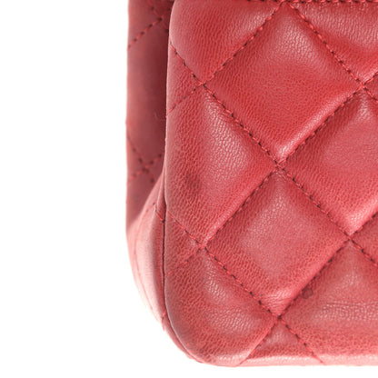 Chanel Lambskin Quilted Extra Mini Rectangular Flap Red 17 of 18