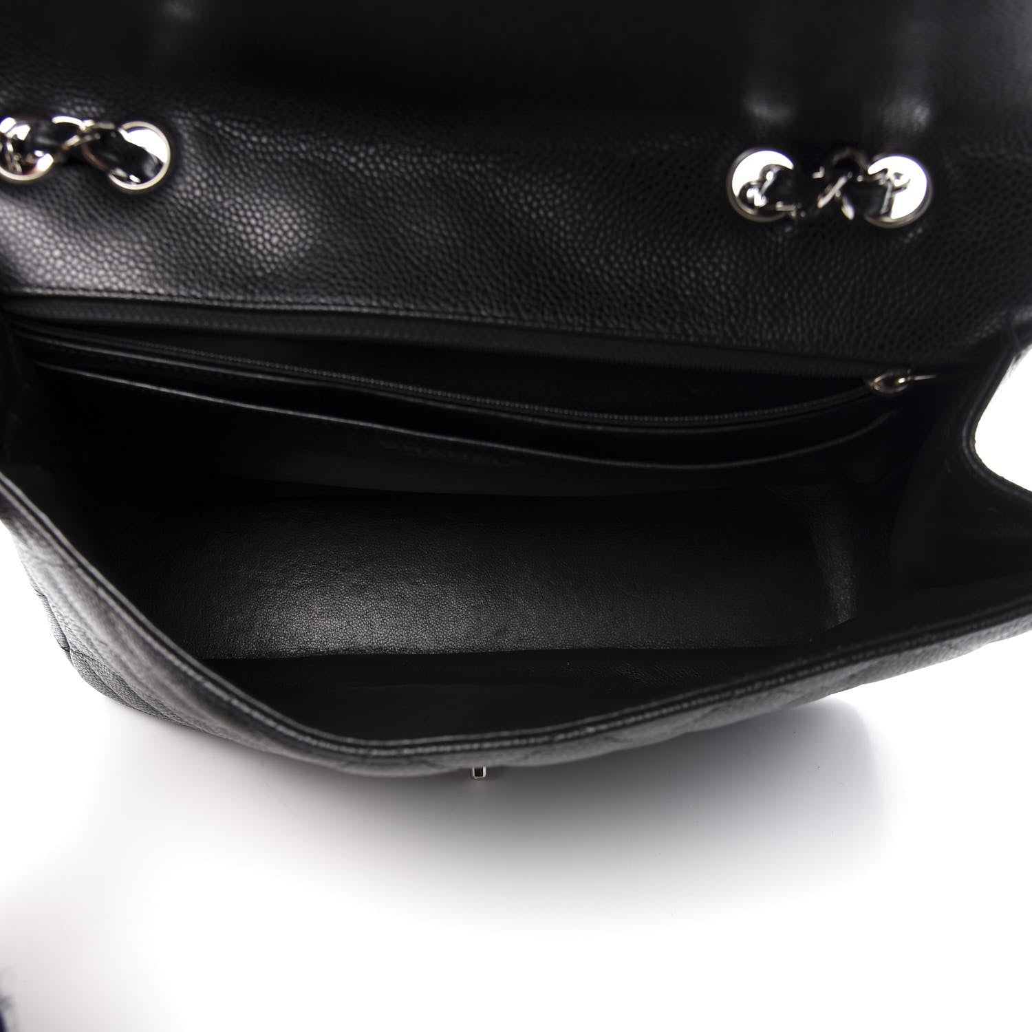 Chanel Caviar Quilted Jumbo Single Flap Black 5 of 10