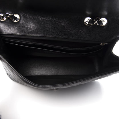 Chanel Caviar Quilted Jumbo Single Flap Black 5 of 10