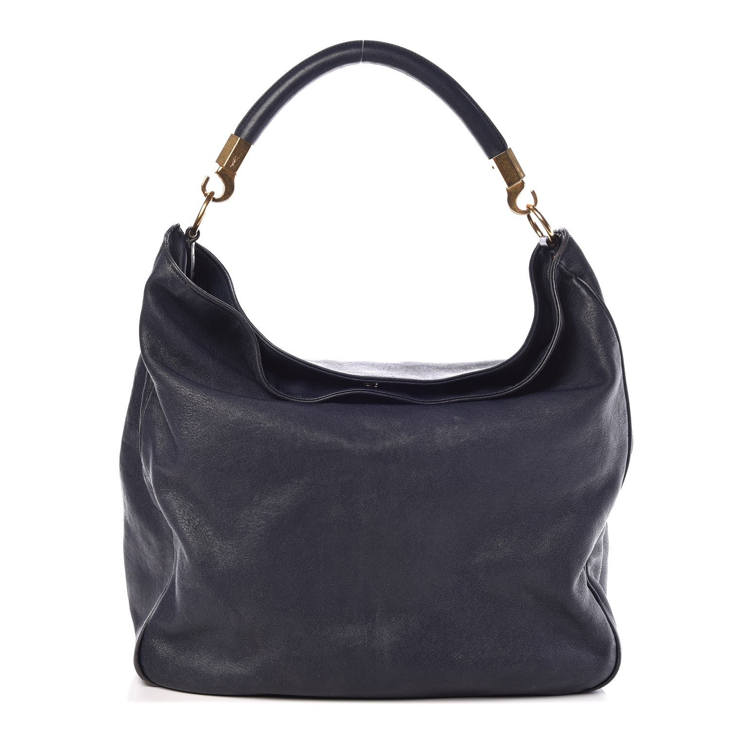 Saint Laurent Goatskin Large Roady Hobo Navy 1 of 12