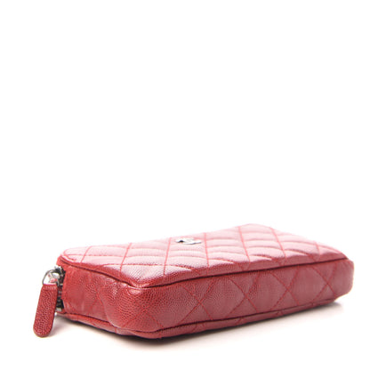 Chanel Caviar Quilted Small Clutch With Chain Red 4 of 12