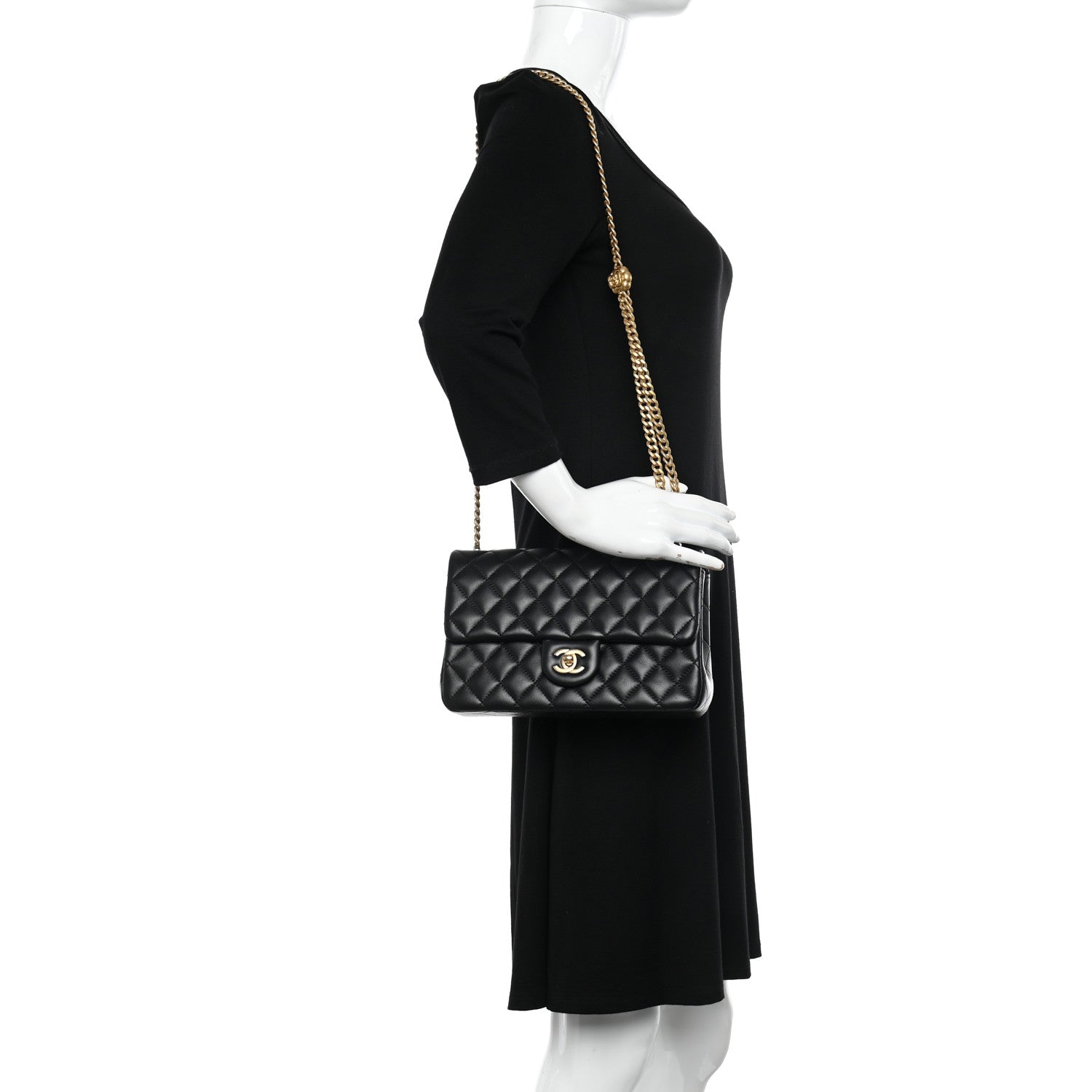Chanel Lambskin Quilted Small Sweet Camellia Flap Black 2 of 11