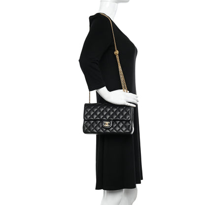 Chanel Lambskin Quilted Small Sweet Camellia Flap Black 2 of 11