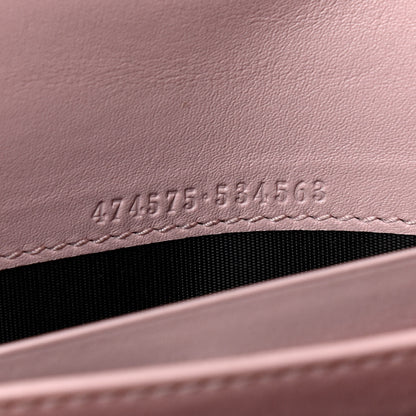 Gucci Calfskin Matelasse GG Marmont Chain Wallet Perfect Pink 6 of 10