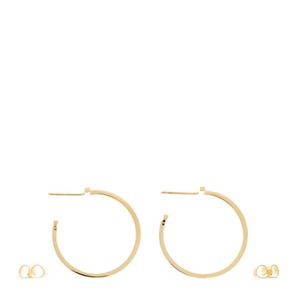 Tiffany 18K Yellow Gold Medium T Wire Hoop Earrings 3 of 5