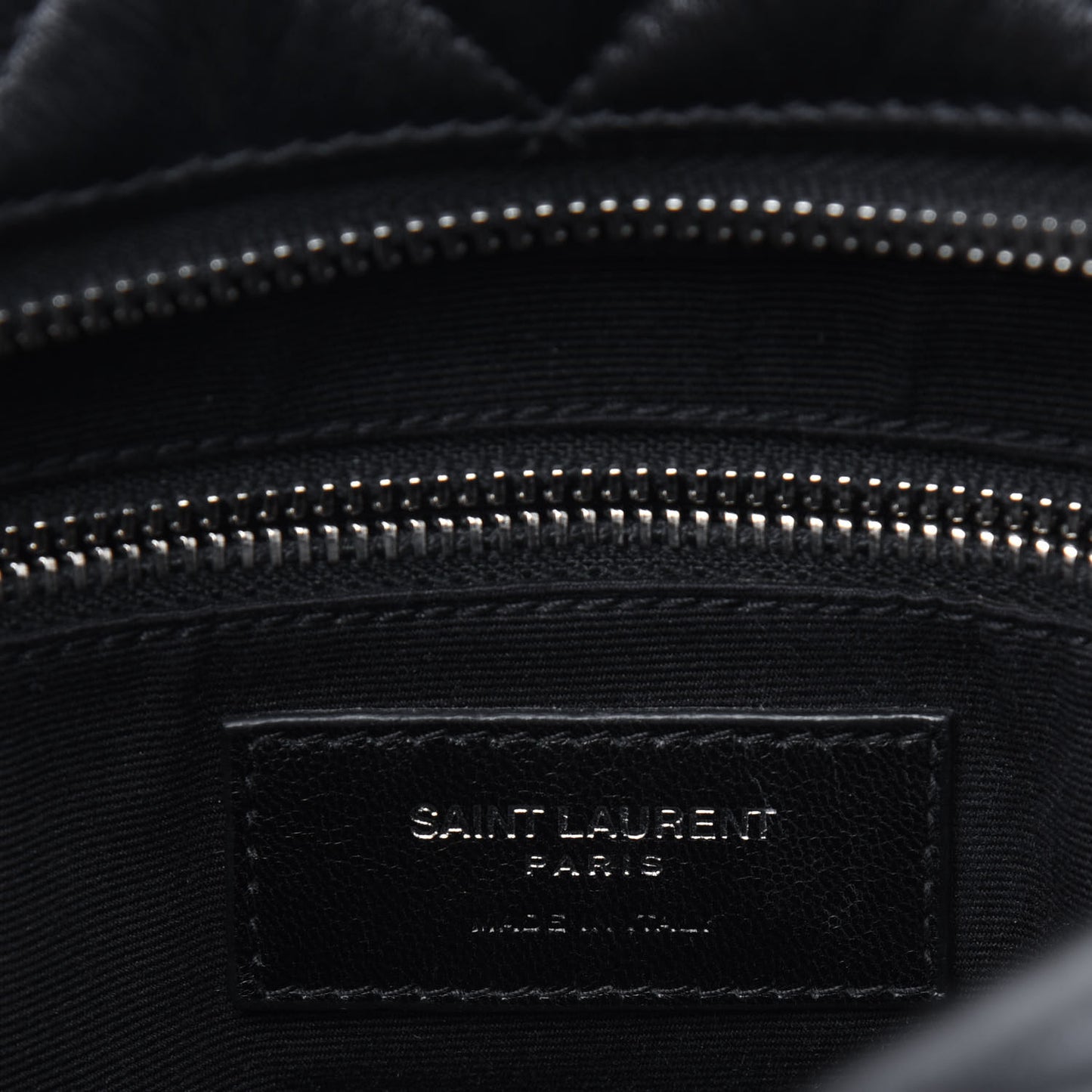 Calfskin Y Quilted Monogram Small Loulou Bowling Bag Black