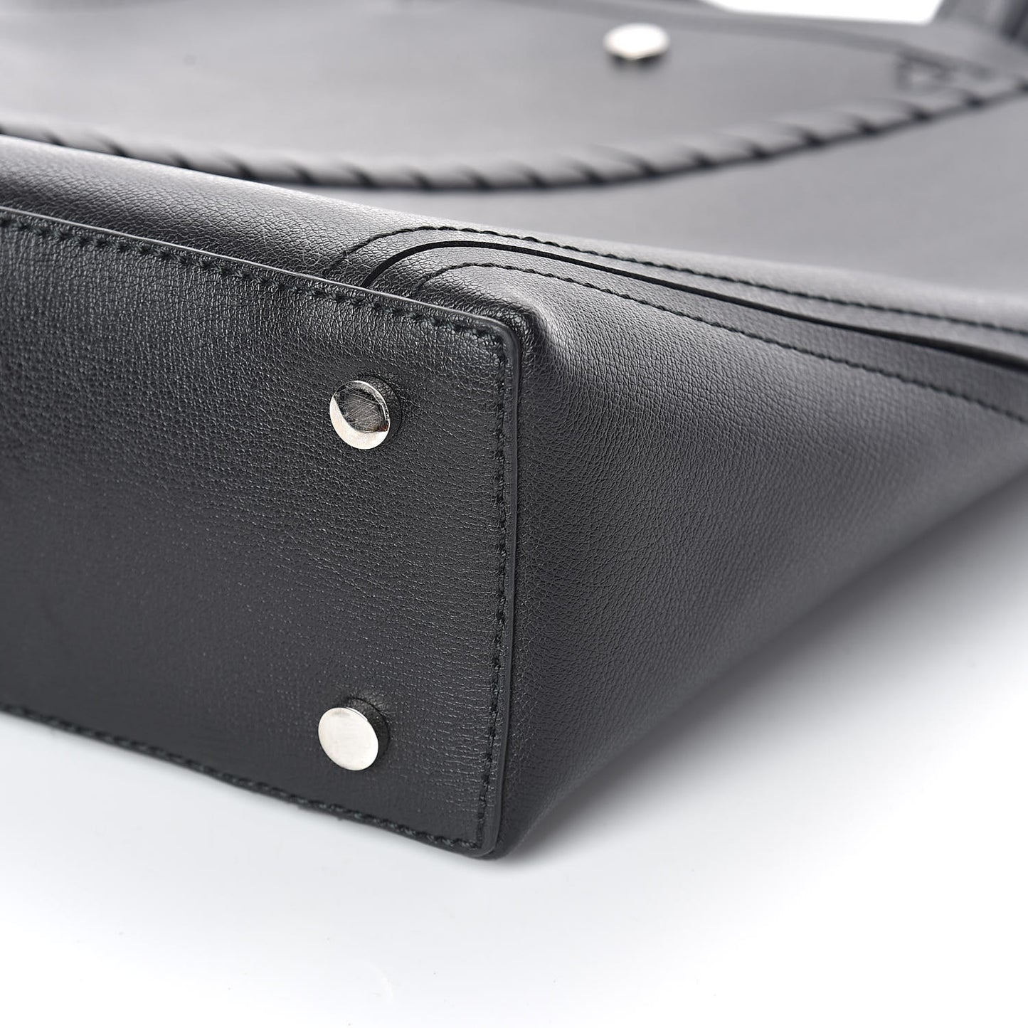 Calfskin Hex Tote Black