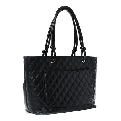 Chanel Calfskin Quilted Large Cambon Tote Black 3 of 28