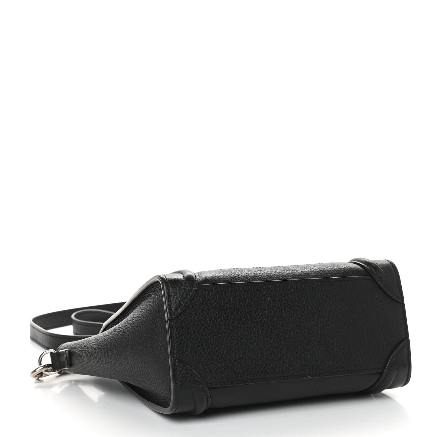 Drummed Calfskin Nano Luggage Black