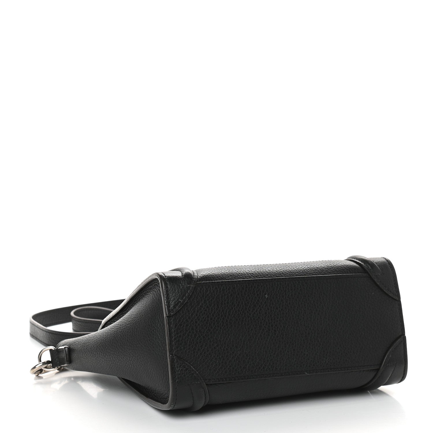Celine Drummed Calfskin Nano Luggage Black 4 of 9