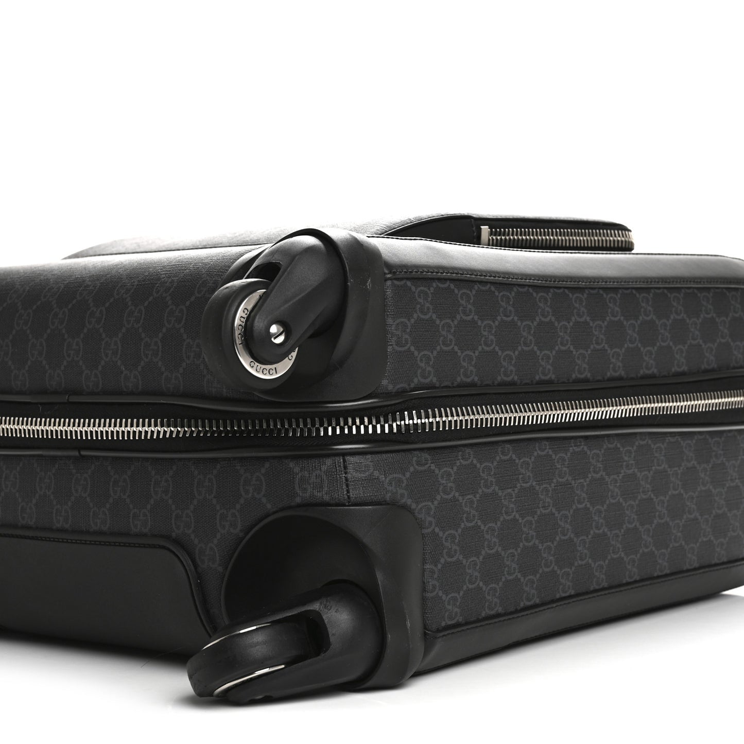 GG Supreme Monogram Gran Turismo Suitcase Black Grey
