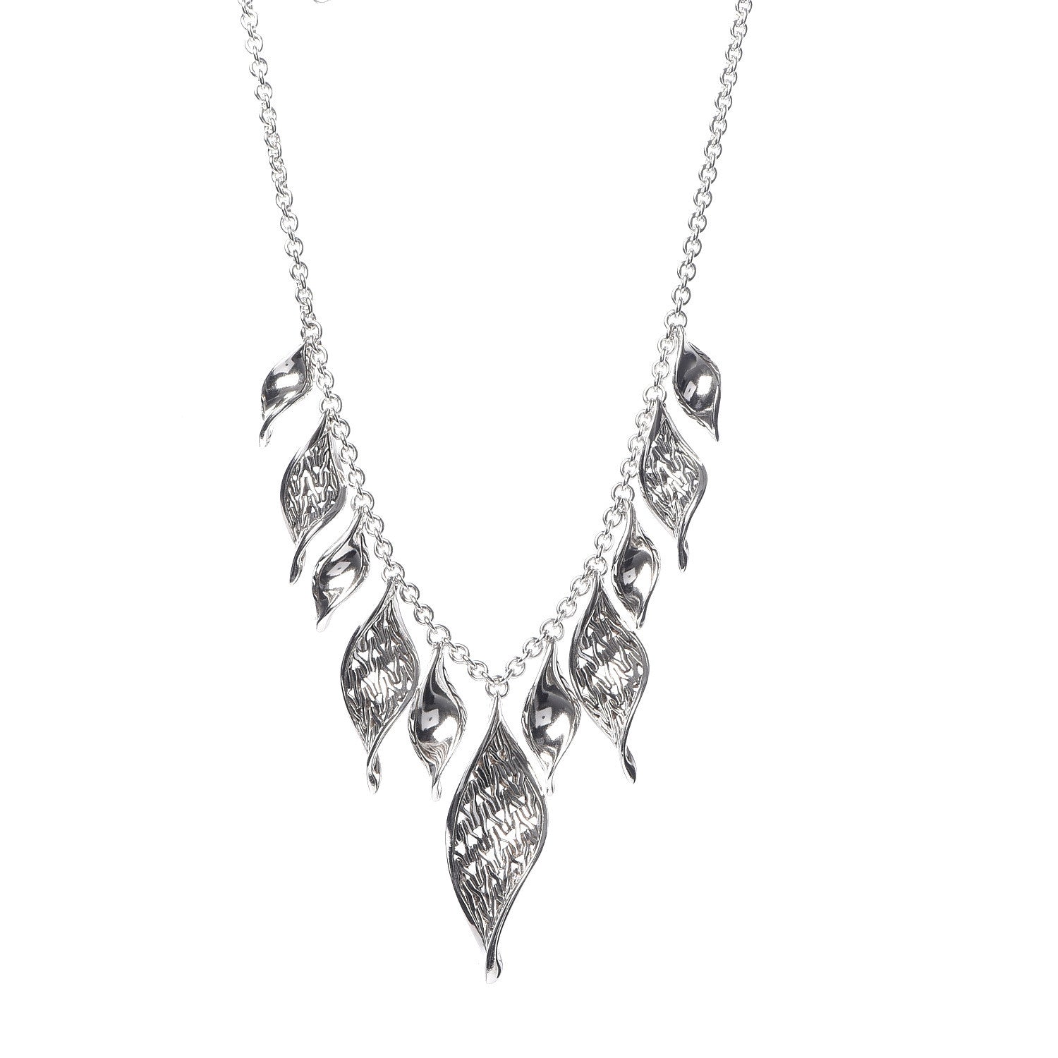 John Hardy Sterling Silver Classic Chain Wave Necklace 1 of 5
