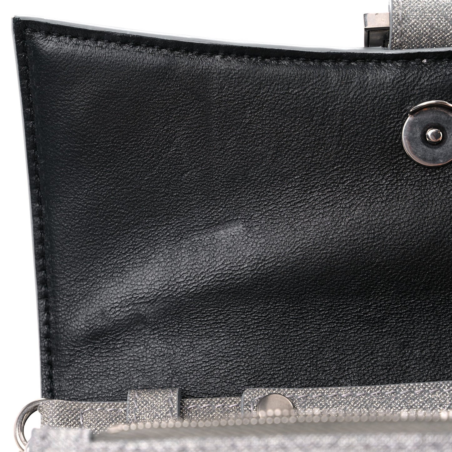 Glitter Fabric Hourglass Chain Bag Grey
