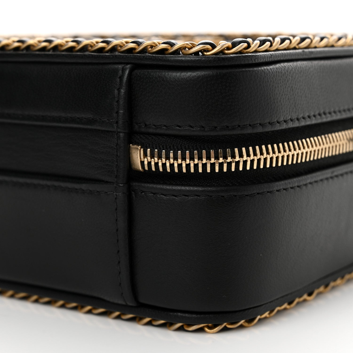 Chanel Goatskin Quilted Small CC Filigree Vanity Case Black 10 of 11