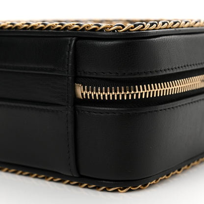 Chanel Goatskin Quilted Small CC Filigree Vanity Case Black 10 of 11