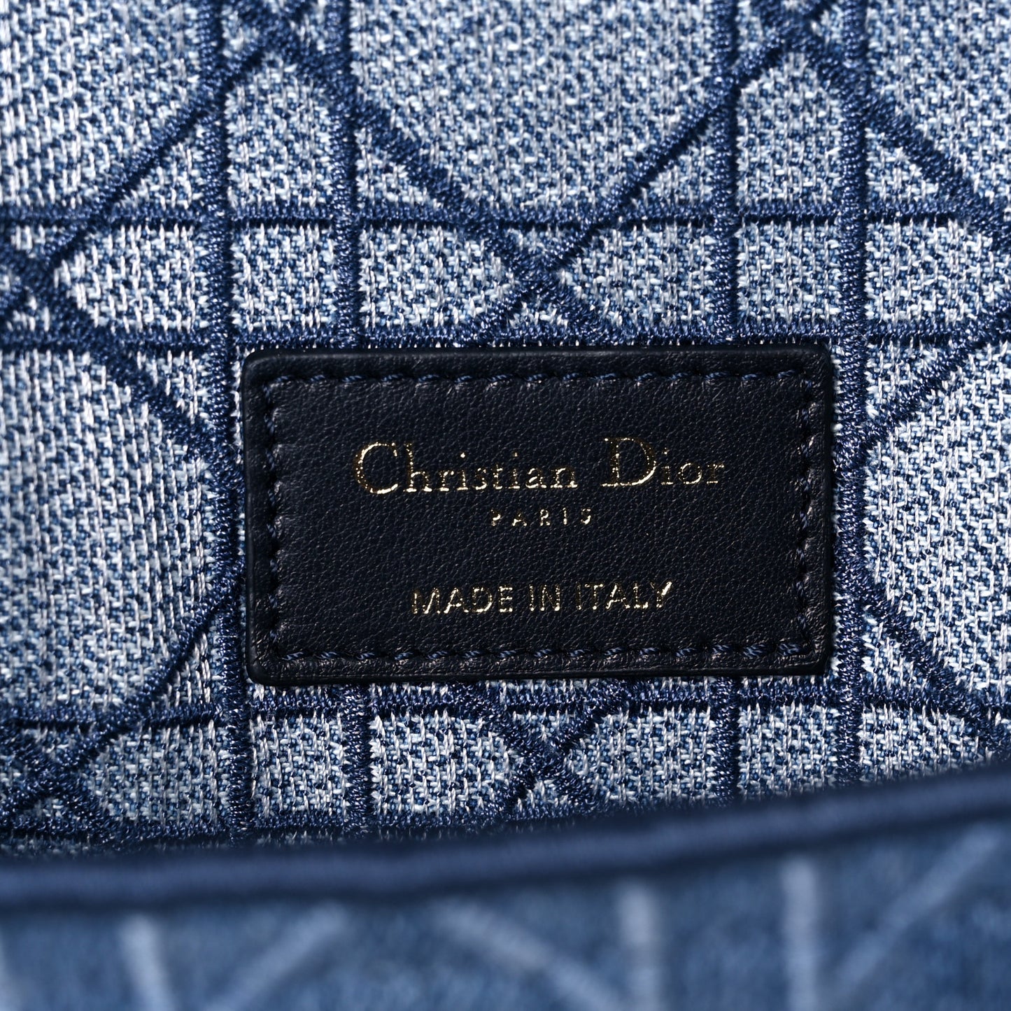 Denim Cannage Small Caro Bag Blue