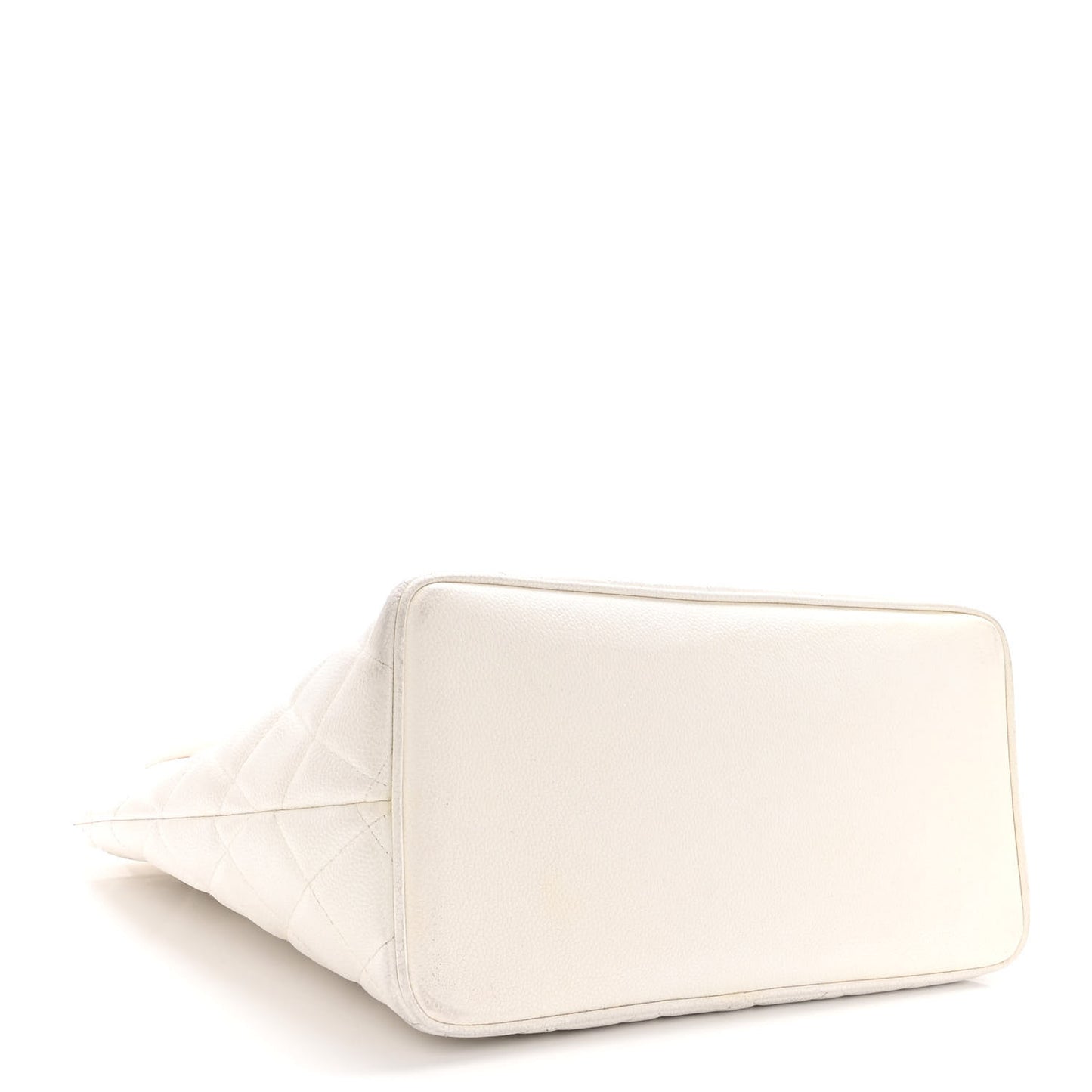 Caviar Quilted Medallion Tote White
