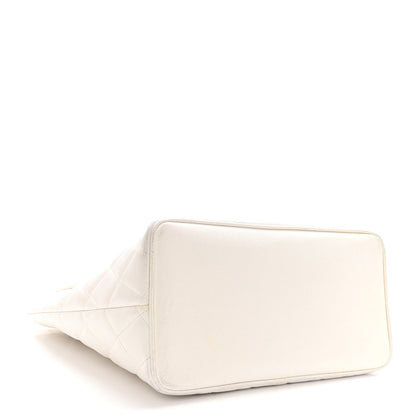 Chanel Caviar Quilted Medallion Tote White 4 of 12