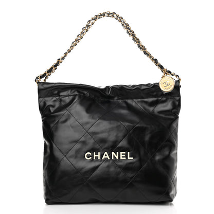 Chanel Calfskin Quilted Small Chanel 22 Black 2 of 11