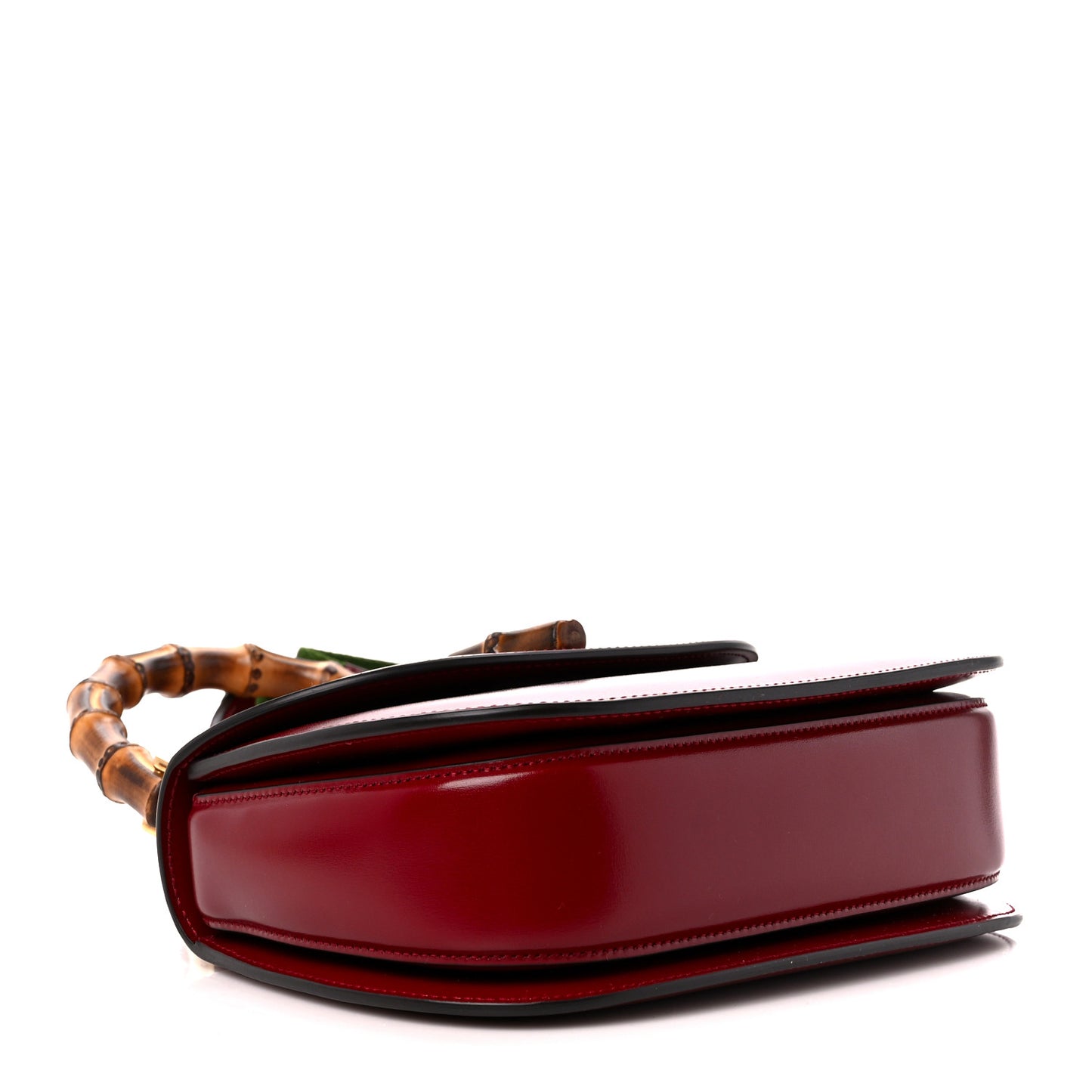 Boarded Dyana Lux Calfskin Web Small Bamboo 1947 Top Handle Bag Red