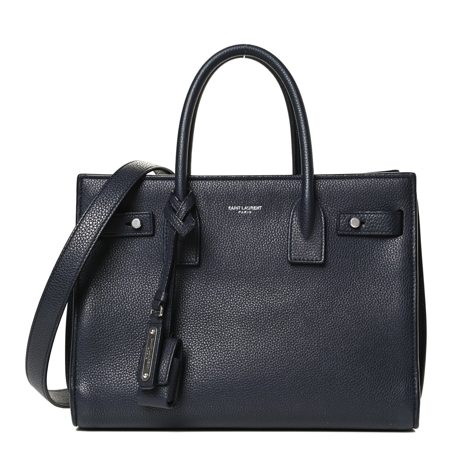 Grained Calfskin Baby Supple Sac De Jour Navy