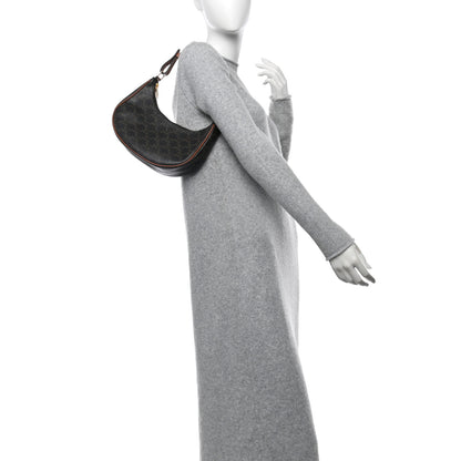 Celine Triomphe Canvas Calfskin Ava Shoulder Bag Tan 2 of 9