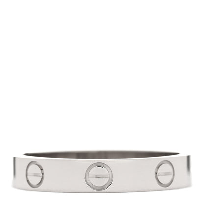Cartier 18K White Gold 3.5mm LOVE Wedding Band Ring 56 7.75 2 of 4