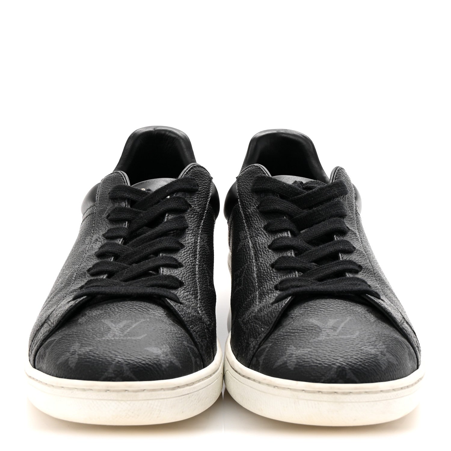 Louis Vuitton Calfskin Monogram Eclipse Luxembourg Sneakers Black 3 of 10