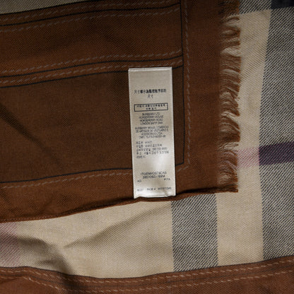 Burberry Modal Cashmere Haymarket Check Scarf Bronze 5 of 5