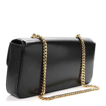 Celine Shiny Calfskin Triomphe Chain Bag Black 3 of 9