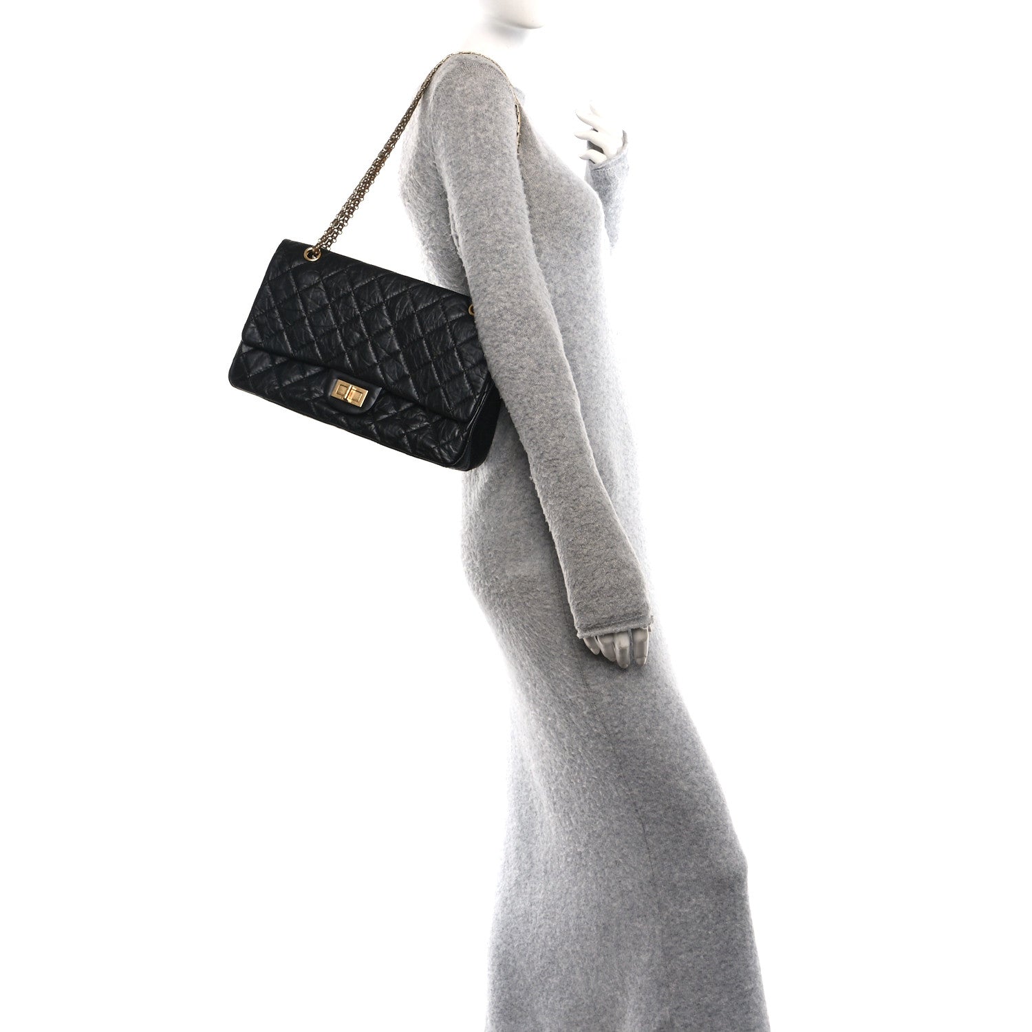 Chanel Aged Calfskin Quilted 2.55 Reissue 227 Flap Black 2 of 10