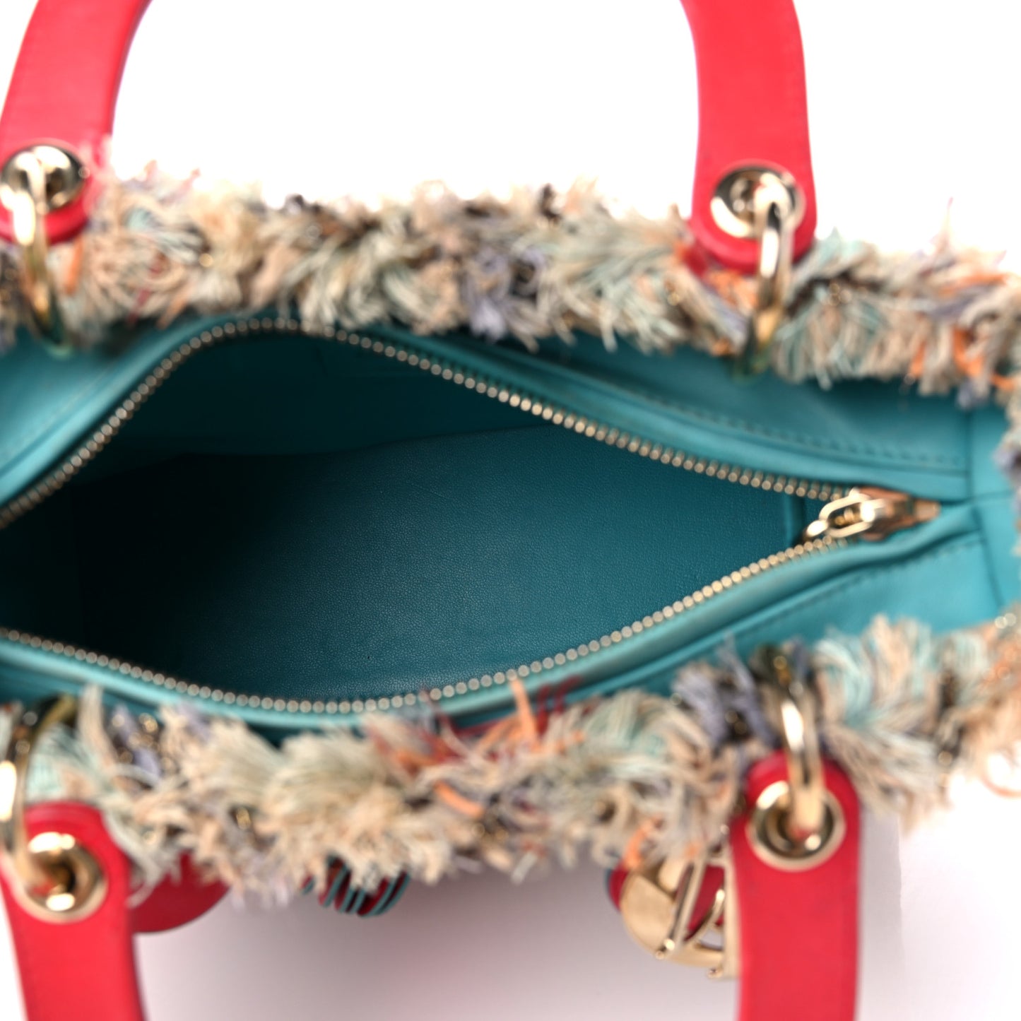 Tweed Heart Deco Medium Lady Dior Multicolor