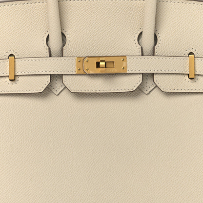 Hermes Epsom Horseshoe Birkin Sellier 25 Craie Gris Tourterelle 8 of 13