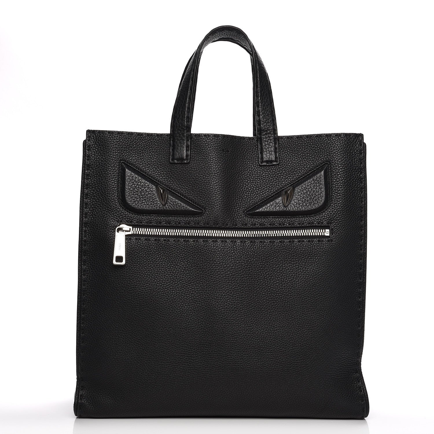 Fendi Cuoio Romano Selleria Monster Eyes Tote Black 1 of 8