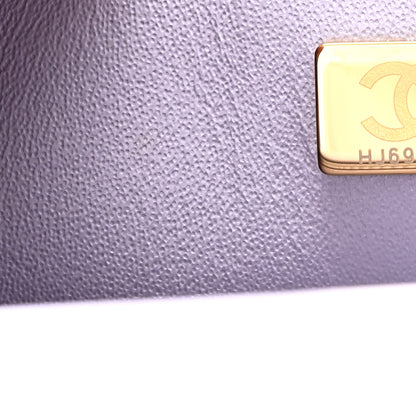 Chanel Lambskin Quilted Mini Top Handle Rectangular Flap Light Purple 7 of 11