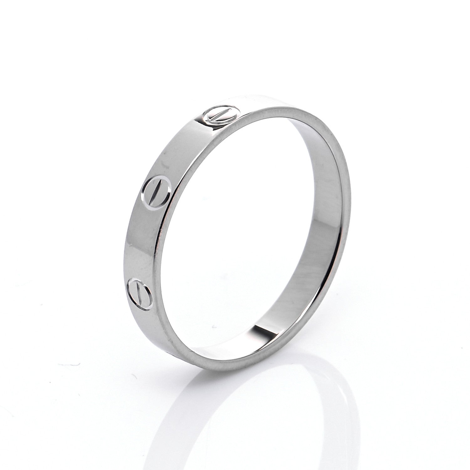 Cartier 18K White Gold 3.5mm LOVE Wedding Band Ring 62 10 6 of 6