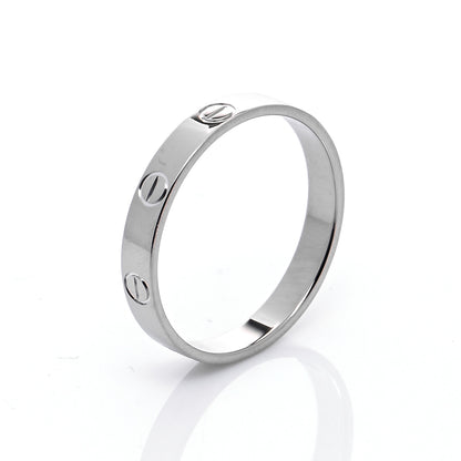 Cartier 18K White Gold 3.5mm LOVE Wedding Band Ring 62 10 6 of 6
