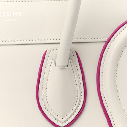 Celine Smooth Calfskin Micro Luggage White Magenta 12 of 16
