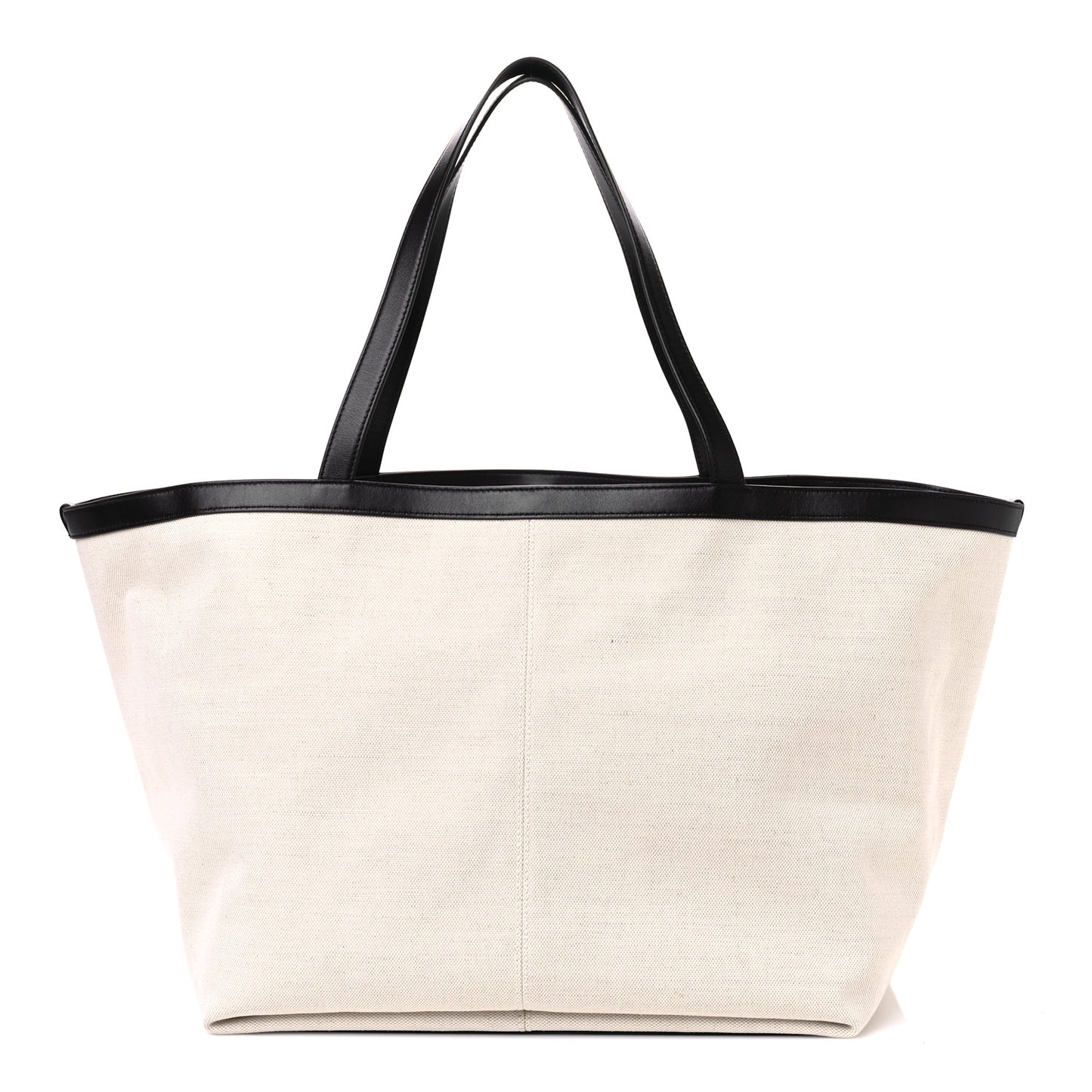 Canvas Nappa Intrecciato Large Flip Flap Tote Natural Fondant