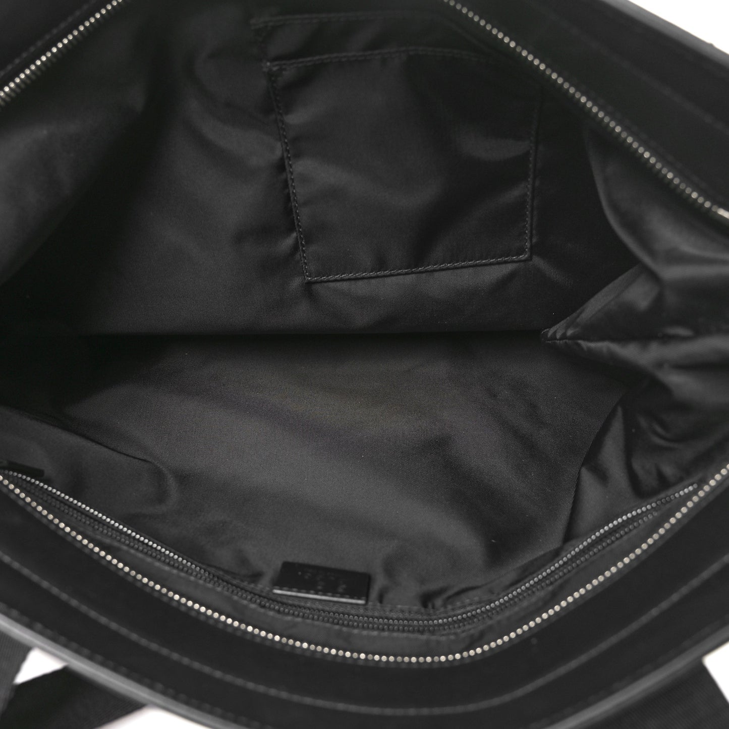 Techno Canvas Web Vertical Tote Black