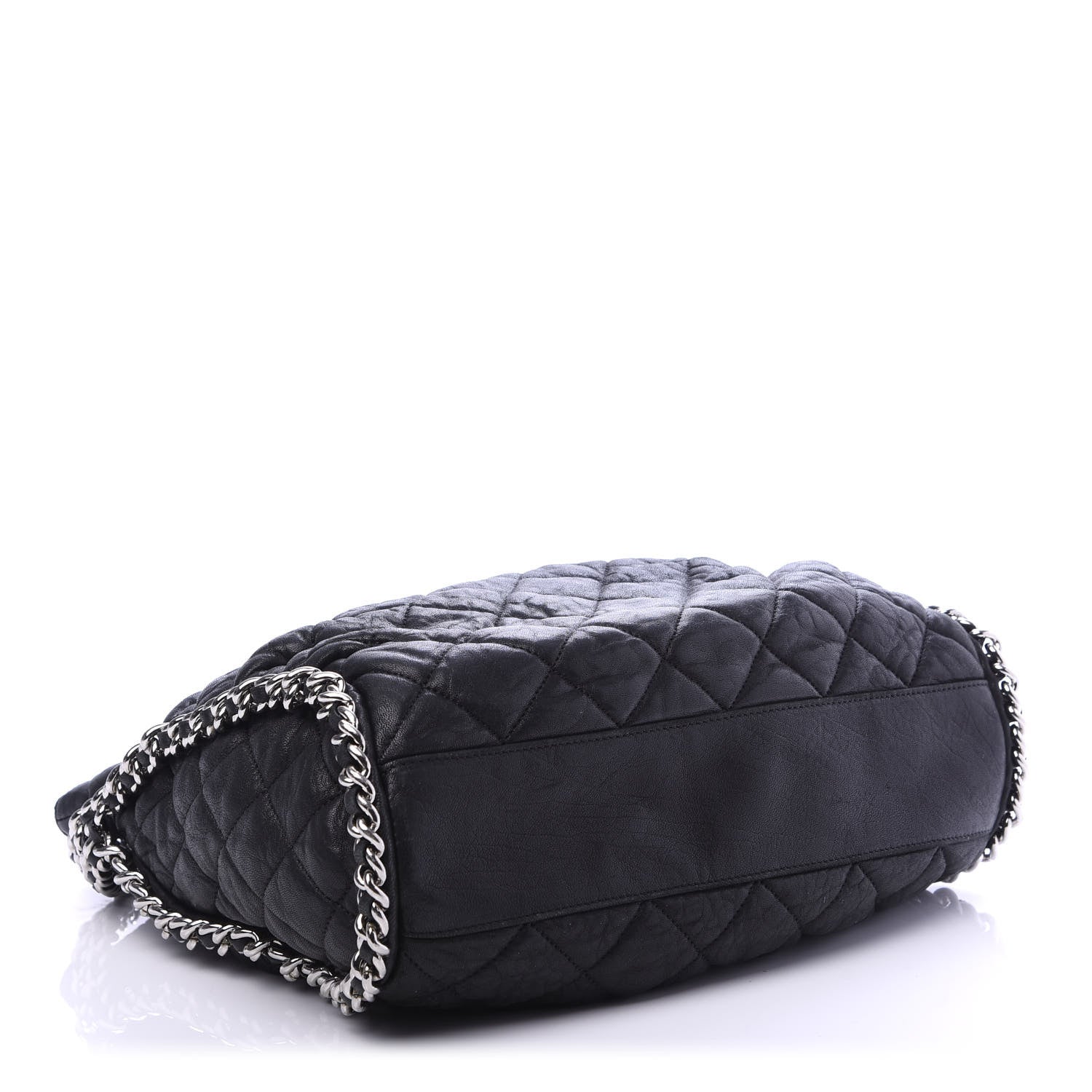 Chanel Washed Lambskin Chain Around Hobo Black 4 of 10