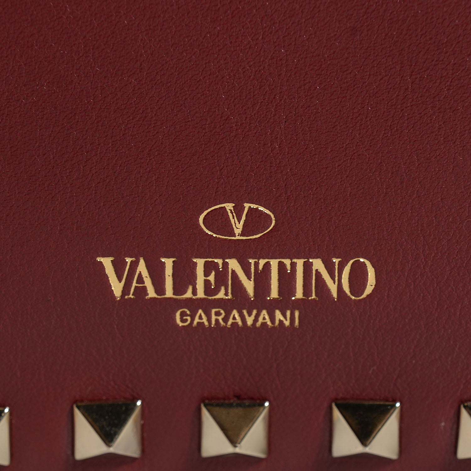 Valentino Garavani Vitello Rockstud Double Zip Compartment Crossbody Bag Burgundy 7 of 10