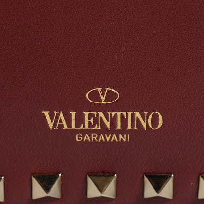 Valentino Garavani Vitello Rockstud Double Zip Compartment Crossbody Bag Burgundy 7 of 10