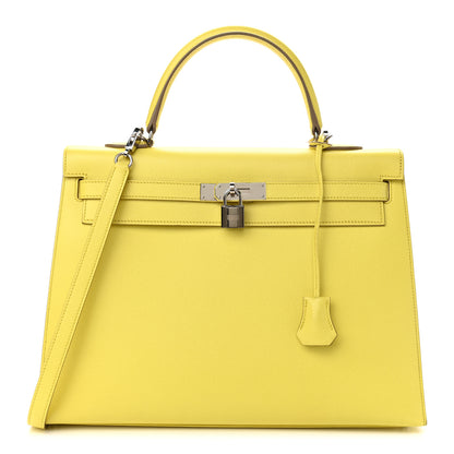 Hermes Epsom Kelly Sellier 35 Lime 1 of 16
